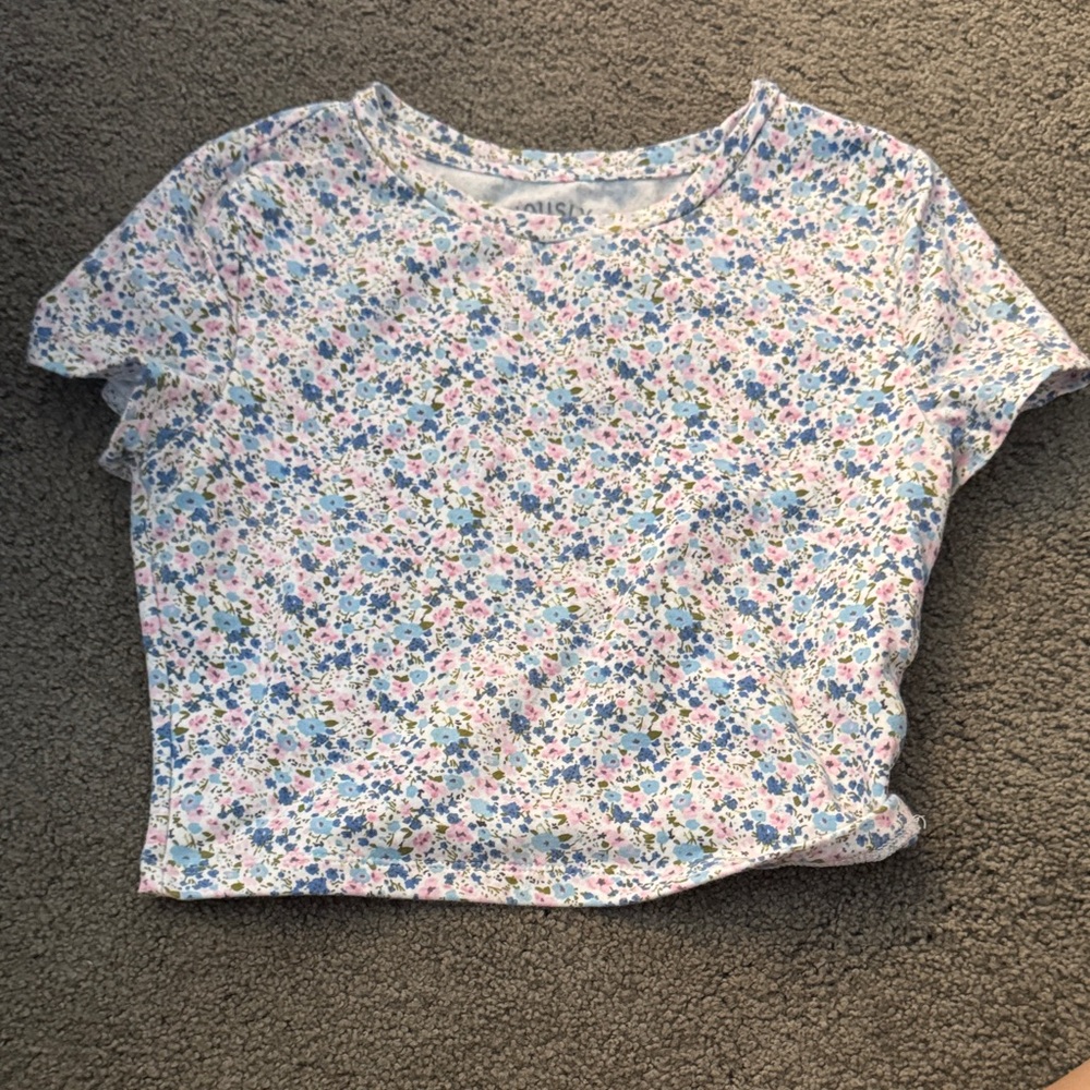 Aeropostale Seriously Soft Baby Tee with Floral Design